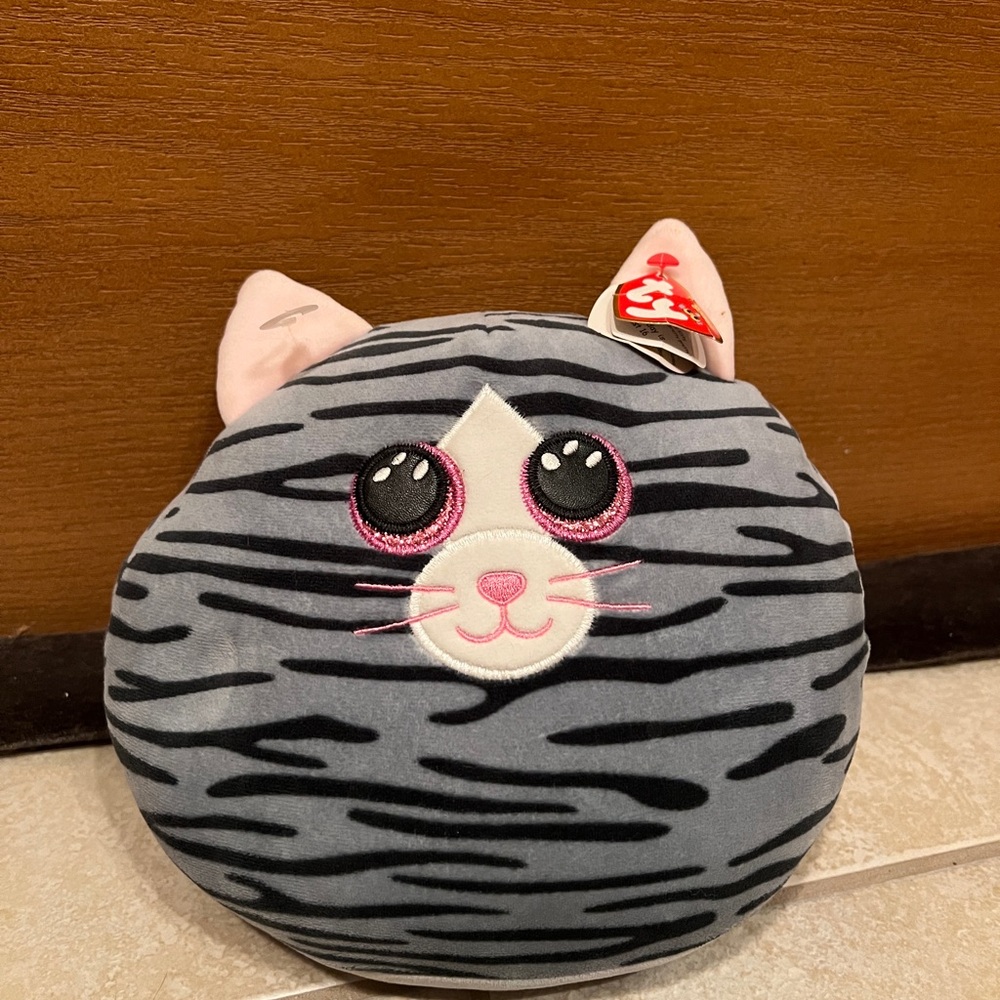 Ty Squish-a-Boo (Squishy Beanie) Kiki The Cat Plush Plushie